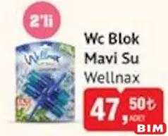 WELLNAX WC BLOK MAVİ SU 2'Lİ WELLNAX WC BLOK MAVİ SU 2'Lİ